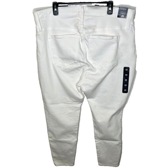 J.Crew $98 Curvy 10" Rise Skinny Jean White Stretch Size 35 BH987 - Picture 6 of 6